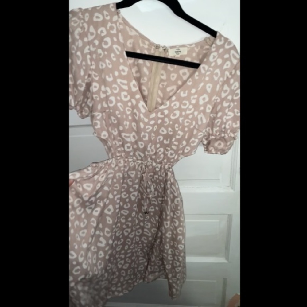 light pink cheetah print dress
